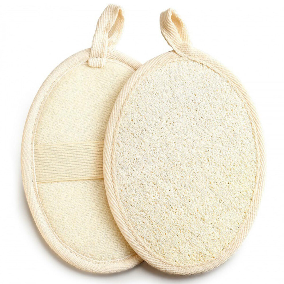 Loofah Body Scrubber 2 Pack Natural Exfoliating Shower Sponge EcoFriendly Biodegradable for Men and Women