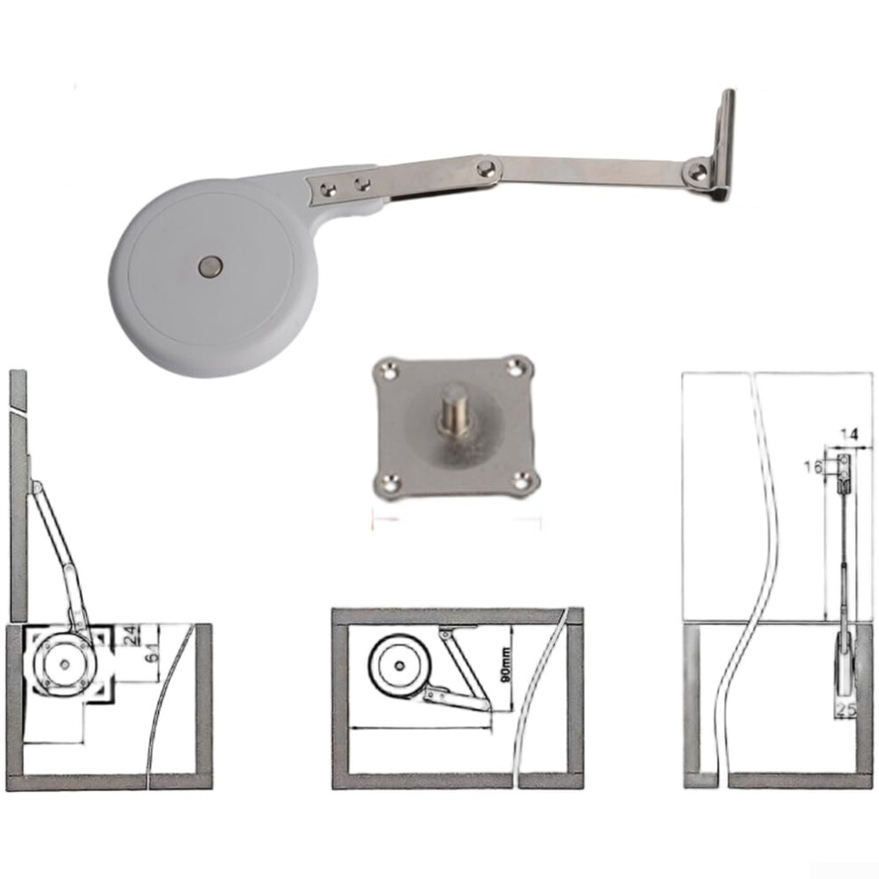 Gas Spring Hydraulic Lift Support 60N200N Cold Rolled Steel for Cabinets Tatami Beds Adjustable-image-OPC-PR5HJVY-NEW