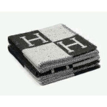Coperta in lana e cashmere (bianco e nero) 140x170 cm, morbida, lussuosa, leggera, calda, per soggiorno