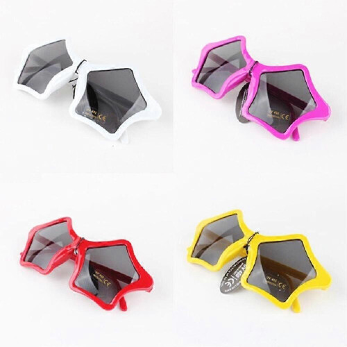 Óculos de Sol Infantis Mini com Estrelas de Cinco Pontas, Conjunto com 3 Unidades, Amarelo 2