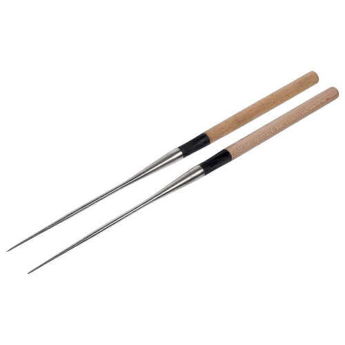 Hashis de aço inoxidável para sushi e sashimi, leves, cor prata, 1 par.