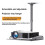 Universal Projector Ceiling Wall Mount Bracket with Tray Adjustable for Cameras Projectors Video Conferencing 60-120cm 4