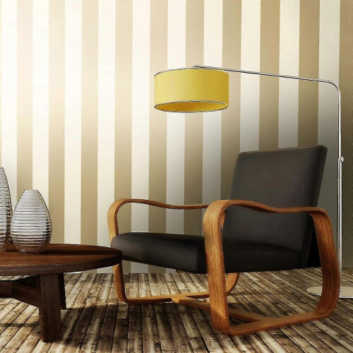 (Crème/Goud) Dillan Stripe Behang Holden 1