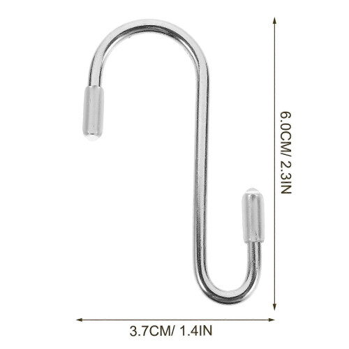 S Shape Hook Iron Heavy Duty Hooks for Hanging 12Pcs Small Silver Ornaments 1