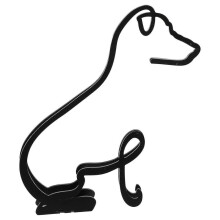 Estátua geométrica de cachorro para uso interno e externo, 11,5 x 10,5 x 1,3 cm, 1 peça.