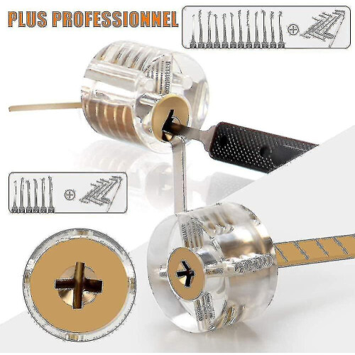 Lock Picking Kit, 25-piece Lock Picking Kit, Practice Tools With 3 Clear Locks_aa 2