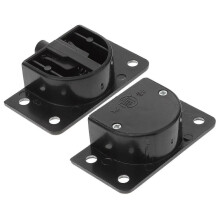 Schrankschienenrollen, geräuschlos, schwarz, 5,8 x 3,1 x 1,4 cm, 2er-Set