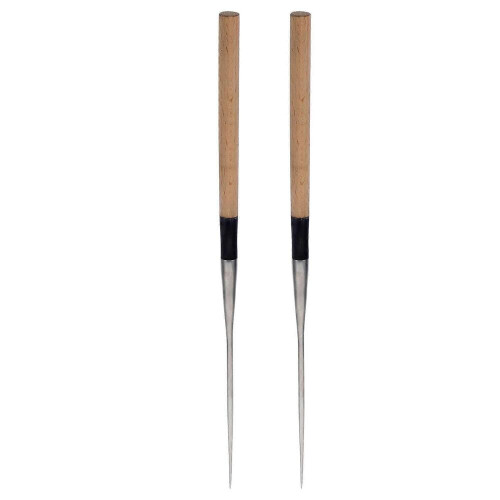 Hashis de aço inoxidável para sushi e sashimi, leves, cor prata, 1 par. 1