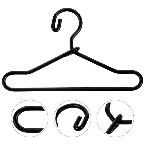 Cabides de metal em miniatura para roupas de boneca, conjunto com 80 peças. 1