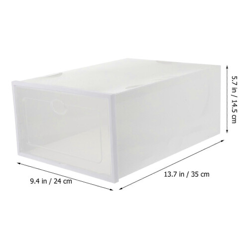 Shoe Container Storage Case for Storage Use 2Pcs Transparent Drawer-Type Shoes 1