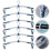 Cabides dobráveis para secar roupa em viagens, cor azul celeste, conjunto com 30 peças. 3