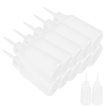 Set van 60 transparante plastic flesjes met lijmapplicator.