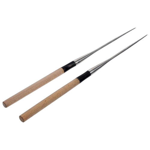 Hashis de aço inoxidável para sushi e sashimi, leves, cor prata, 1 par. 2