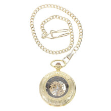 Elegante reloj de bolsillo vintage para hombre, color dorado, con cronometraje preciso. Disponible en 1 paquete.