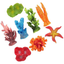 Dekorative Aquariumkorallen, Korallendekorationen, Korallenriff-Thema, einfach zu gestalten, 8,00 x 7,00 x 3,00 cm, 1 Set