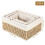 Woven Storage Basket Beige Organizer Box for Desktop Sundries 6Pcs 2