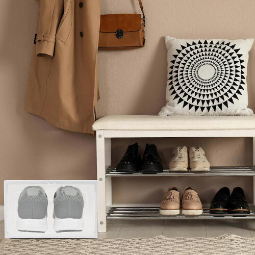Shoe Container Storage Case for Storage Use 2Pcs Transparent Drawer-Type Shoes 2