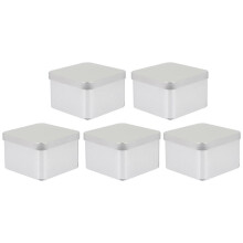 Kovová nádoba na potraviny, jednoduchá ochrana proti prachu, multifunkčné úložisko, 5 ks, 9,8 x 9,8 x 6,5 cm