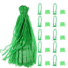 Sacos de nylon respirável para frutas, ideais para armazenamento, pacote com 200 unidades, na cor verde.