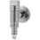 Water Shut Off Valve Turn Angle Valve 5Pcs Laundry Faucet Silver 1