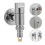 Water Shut Off Valve Turn Angle Valve 5Pcs Laundry Faucet Silver 3