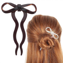 Horquillas de lazo francés para peinar, 4 piezas de acetato, accesorios para el cabello