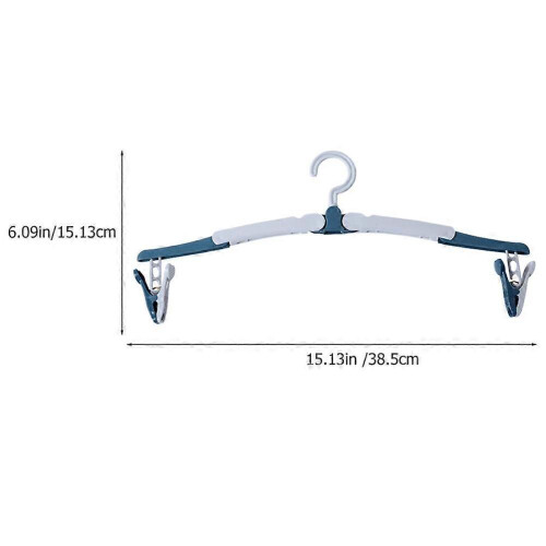 Cabides dobráveis para secar roupa em viagens, cor azul celeste, conjunto com 30 peças. 1