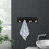 Ganci da parete per bagno, appendiabiti da appendere, 2 pezzi, design pieghevole e resistente 3