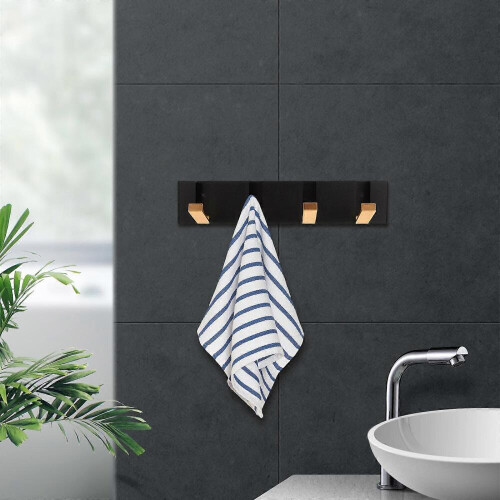 Ganci da parete per bagno, appendiabiti da appendere, 2 pezzi, design pieghevole e resistente 2