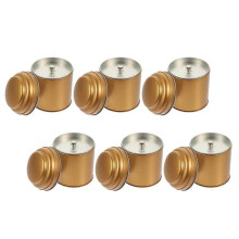 Conjunto de 6 latas herméticas de ferro para armazenar chá e grãos de café.