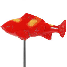 Vis wanddecoratie vijver karper hars handgemaakt buiten tuin ornament rood 15,5x25cm waterdicht kleurecht 1 stuk