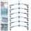Cabides dobráveis para secar roupa em viagens, cor azul celeste, conjunto com 30 peças. 5