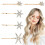 Πλευρικά κλιπ μαλλιών με στρας νερού, κράμα, για πάρτι, σετ 5 τεμαχίων 1