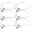 6 Sets Adjustable Picture Hanging Wire System with Hooks for Various Wall Materials Silver 3
