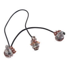 Potenciómetro negro de 3 piezas para guitarra eléctrica, bajo, volumen, tono, eje de repuesto, piezas de actualización.