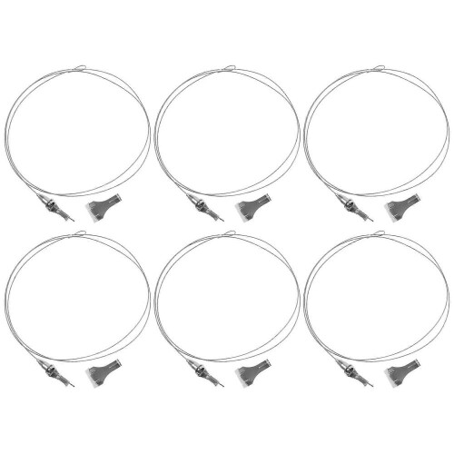 6 Sets Adjustable Picture Hanging Wire System with Hooks for Various Wall Materials Silver
