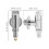 Water Shut Off Valve Turn Angle Valve 5Pcs Laundry Faucet Silver 2
