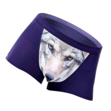 Nauwsluitend herenondergoed, ademende boxershort, vierkant model, blauw, maat L, 1 stuk