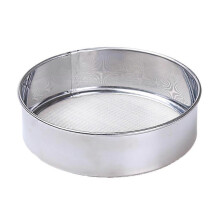 Setaccio manuale per farina in acciaio inox per setacciatura, cottura, cucina, argento, 15 cm, 2 pezzi