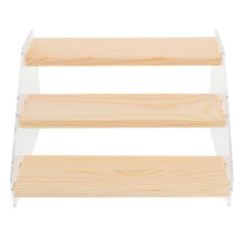 Opbergrek met meerdere treden, dessertdisplayrek voor thuisgebruik, beige, elegante uitstraling, 1 set