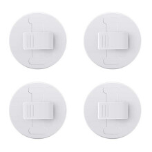 Douchegordijnclips, zelfklevende badkameraccessoires, waterdicht, voor het vasthouden van douchegordijnvoeringen, wit, 5x5x3cm, 4 stuks