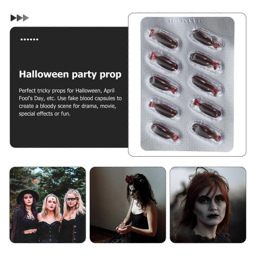 Kit de 4 Cápsulas Vermelhas para Pegadinhas de Halloween 1