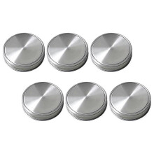 6 wiederverwendbare Weithals-Einmachdeckel mit Silikondichtungen, auslaufsichere Edelstahl-Glasdeckel zur Aufbewahrung von Lebensmitteln