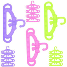 Babykledinghangers, poppenhuisdecoratie, speelgoedcadeaus voor kinderen, roze, 15 stuks