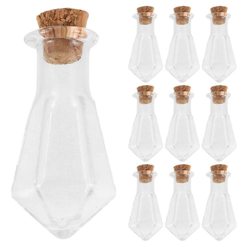 Tiny Glass Bottles with Cork for Storage Mini Glass Bottles 10Pcs