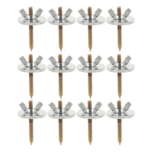 Accessoires voor vogelkooien: schroevenset, bevestigingsset voor vogelstandaards, papegaaienzitstokken, bevestigingspakkingen (12 stuks).