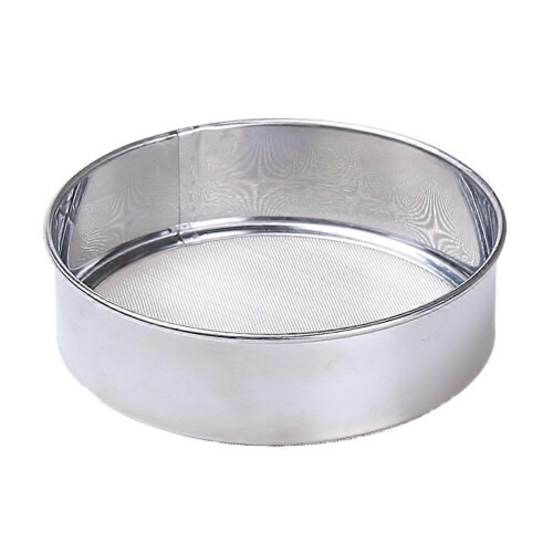 Manual Flour Sifter Stainless Steel Sifting Baking Kitchen Silver 15cm 2Pcs 1