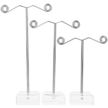 expositores de joyas de acrílico para almacenamiento, soporte transparente para pendientes.