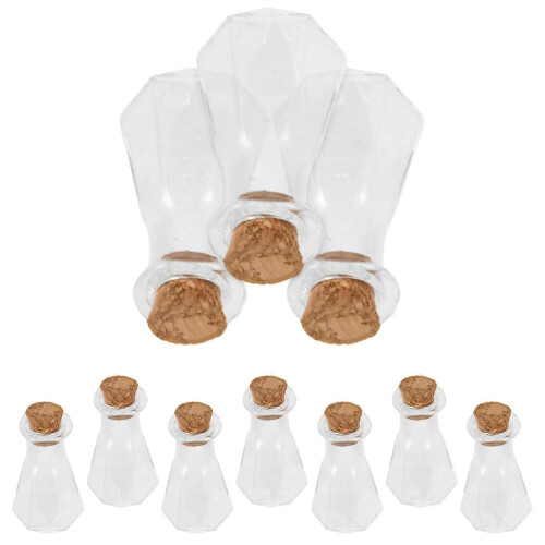 Tiny Glass Bottles with Cork for Storage Mini Glass Bottles 10Pcs 2