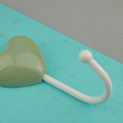 Peach Heart Hook Ceramic Hook for Home Use 1Pcs Mediterranean Style Wall Hanger 2